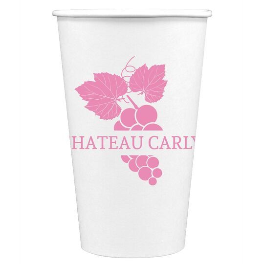 Wine Grapes Paper Coffee Cups